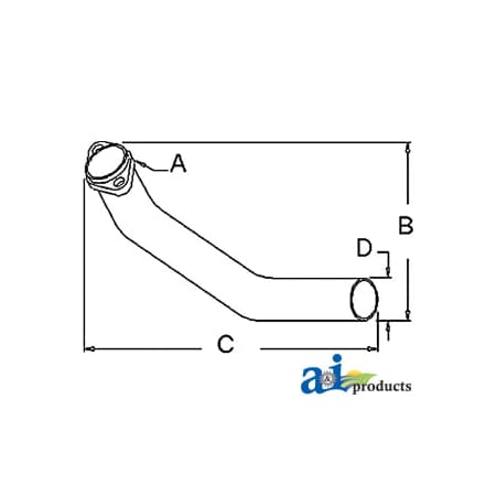 A & I Products PIPE 34" x4.5" x2" A-AR20582R